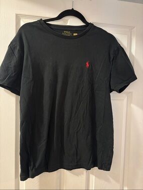 Polo by Ralph Lauren Black Short Sleeve Crewneck with Red Pony